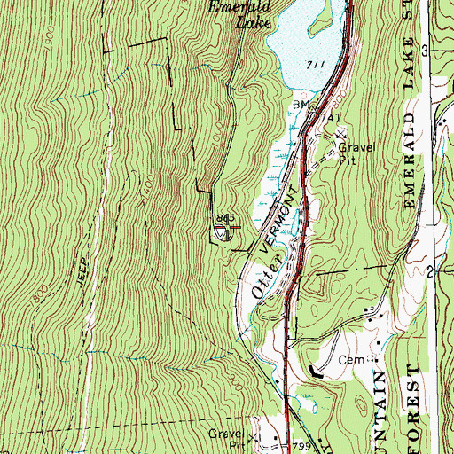 Topographic Map of Campground C, VT