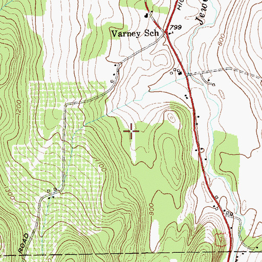 Topographic Map of Carpenter Hill Yard Cemetery, VT