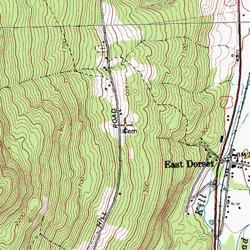 Topographic Map of Collson Cemetery, VT