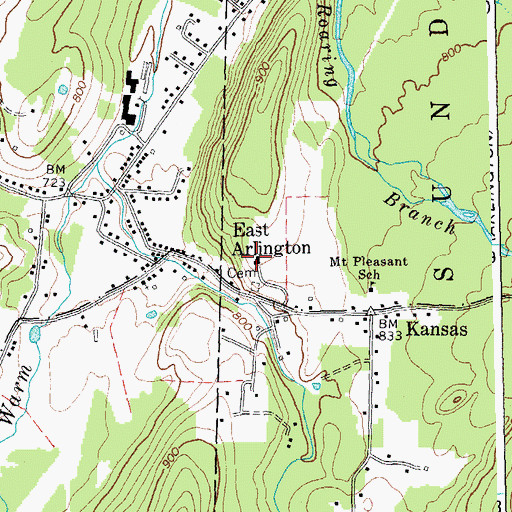 Topographic Map of East Arlington Federated Church, VT