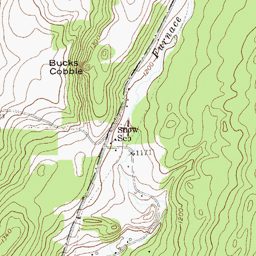 Topographic Map of Elwell Cemetery, VT