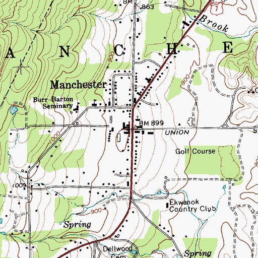 Topographic Map of Equinox House, VT