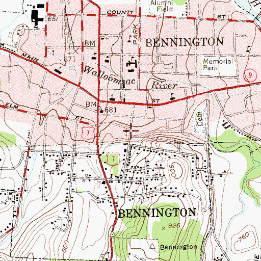 Topographic Map of First Church of Christ, VT