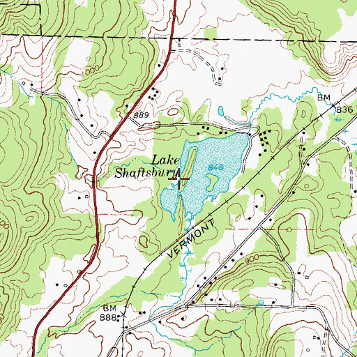 Topographic Map of Healing Springs Nature Trail, VT