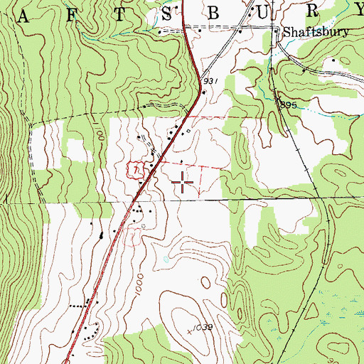 Topographic Map of Hidden Valley, VT