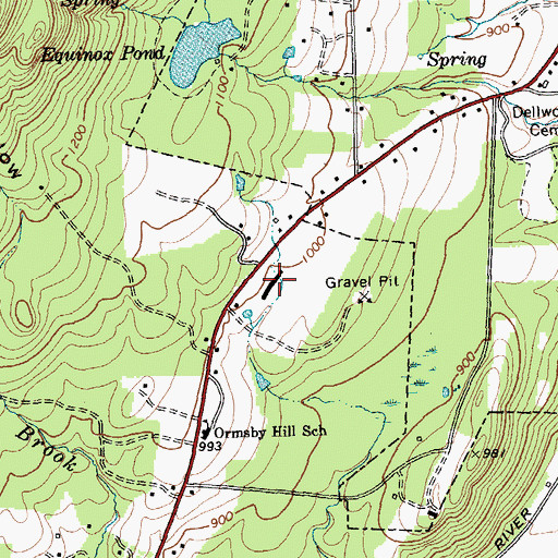 Topographic Map of Hildene, VT