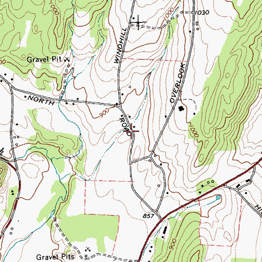 Topographic Map of Israel Congregational Synagogue, VT