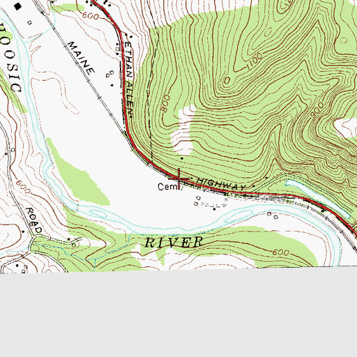 Topographic Map of Joseph Barber Farm Cemetery, VT
