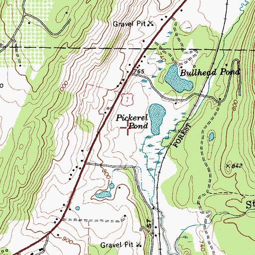 Topographic Map of Manchester Golf Course, VT