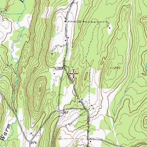 Topographic Map of Maple Hill Cemetery, VT