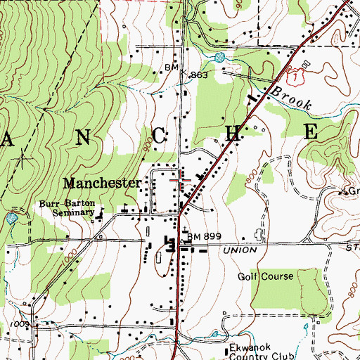 Topographic Map of Mark Skinner Library, VT