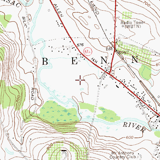 Topographic Map of Monument Plaza Shopping Center, VT