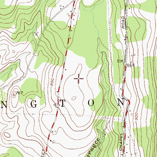 Topographic Map of Mount Anthony Union Middle School, VT