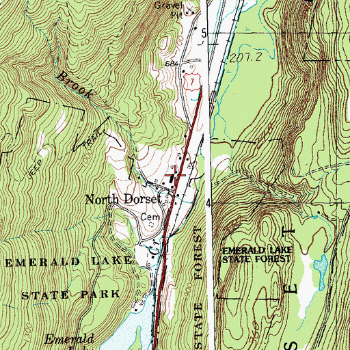 Topographic Map of North Dorset Farms (historical), VT