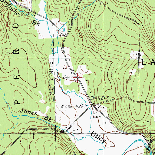Topographic Map of Old Cemetery, VT