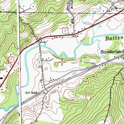 Topographic Map of Ondawa 4-H Camp, VT