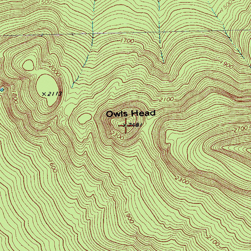 Topographic Map of Owls Head Municipal Forest, VT