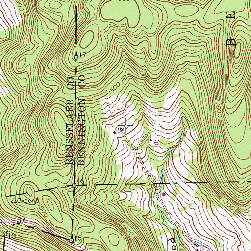 Topographic Map of Paddock-Peckham Cemetery (historical), VT