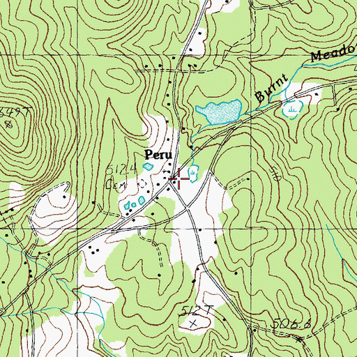 Topographic Map of Peru Post Office, VT