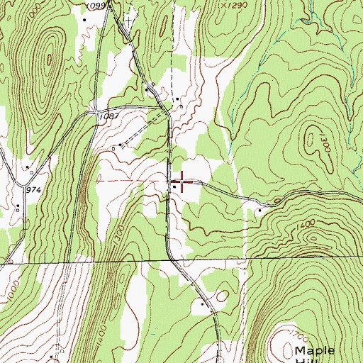 Topographic Map of Peter Matteson Tavern (historical), VT