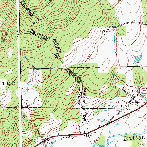 Topographic Map of Purdy Family Cemetery, VT