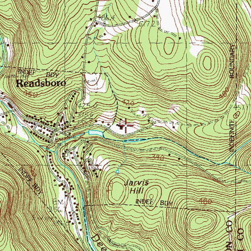 Topographic Map of Readsboro Central School, VT