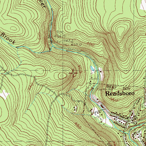 Topographic Map of Readsboro Municipal Forest, VT