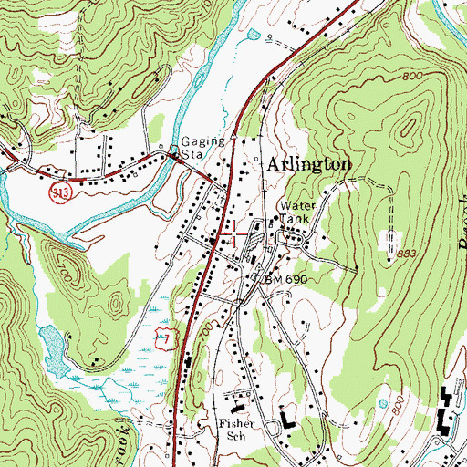 Topographic Map of Redeemer Lutheran Church, VT