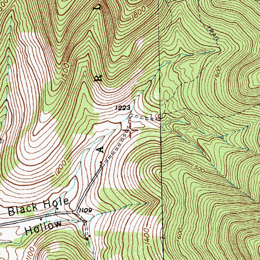 Topographic Map of Rhoda Blowers Cemetery, VT