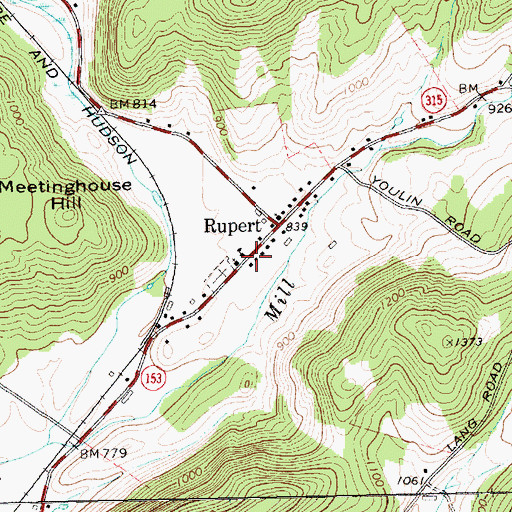 Topographic Map of Rupert Village School, VT