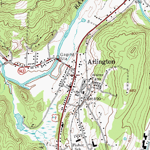 Topographic Map of Saint James Episcopal Church, VT