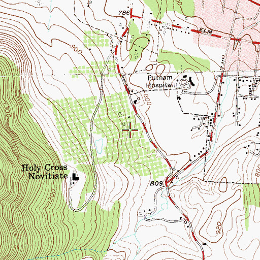 Topographic Map of Saint Joseph College, VT