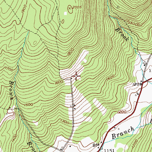 Topographic Map of Stamford Community Library, VT