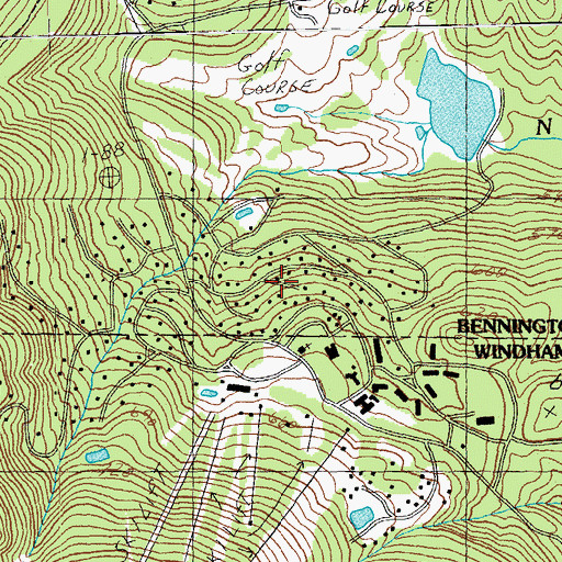 Topographic Map of Stratton Mountain, VT