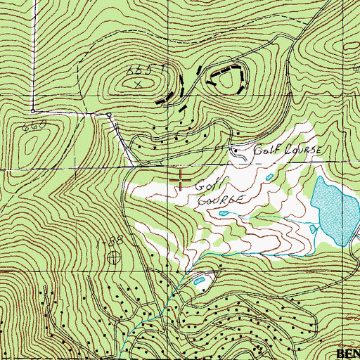 Topographic Map of Stratton Mountain Country Club, VT