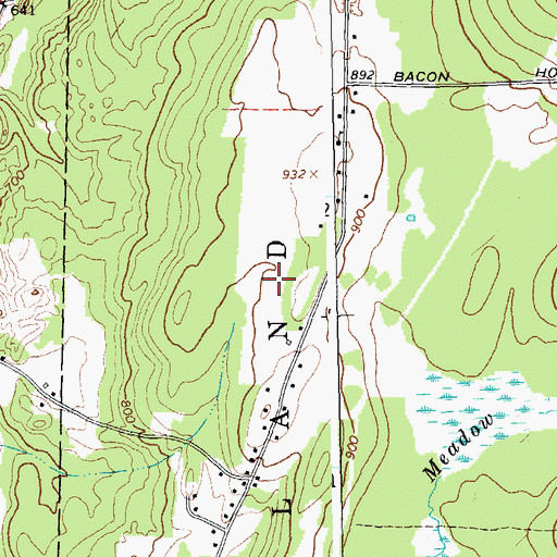 Topographic Map of Sunderland Elementary School, VT