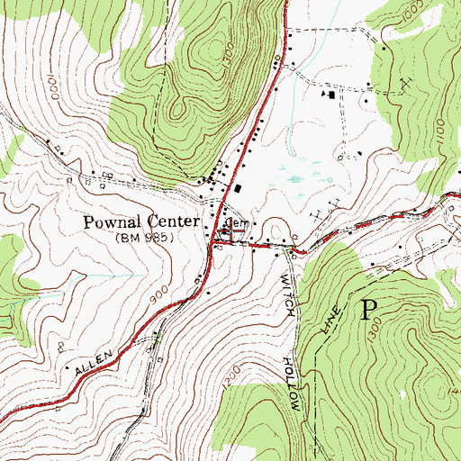 Topographic Map of Union Church, VT