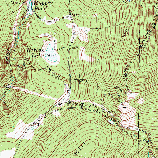 Topographic Map of Wilcox Cemetery, VT