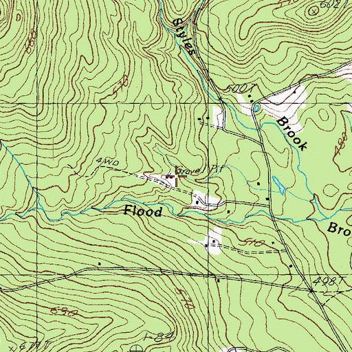 Topographic Map of Wild Wings Ski Touring Center, VT