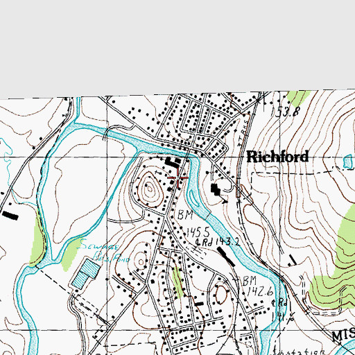 Topographic Map of Arvin A Brown Public Library, VT
