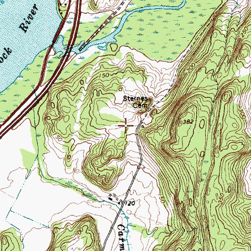 Topographic Map of Carman Cemetery, VT