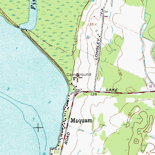 Topographic Map of Champlain Valley Campground, VT