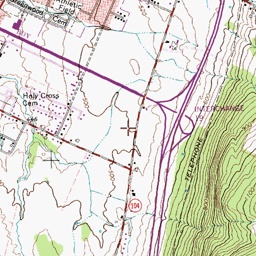 Topographic Map of Collins-Perley Sports Center, VT