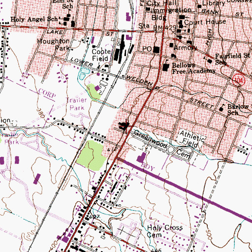 Topographic Map of Community College of Vermont, VT