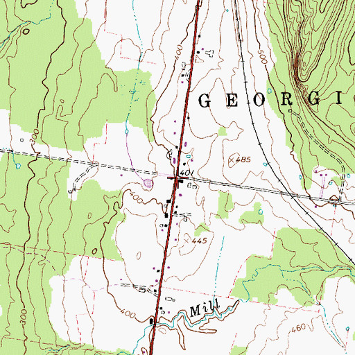 Topographic Map of Cooley Cemetery (historical), VT