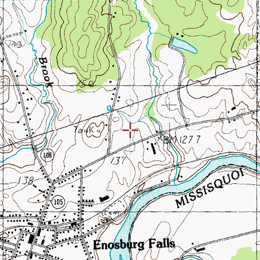 Topographic Map of Enosburg Fire Department, VT