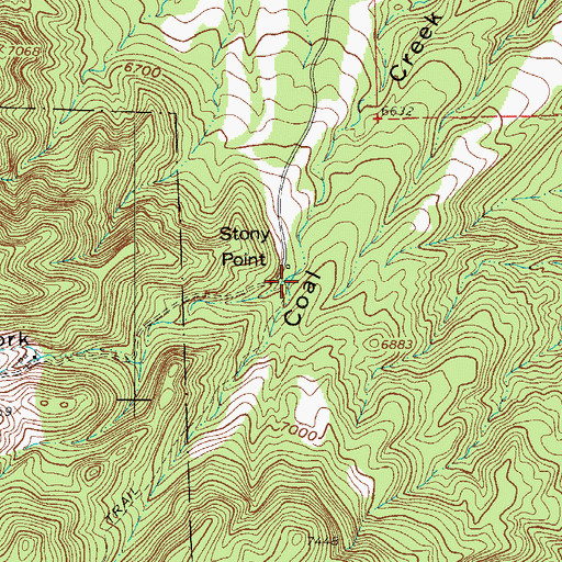 Topographic Map of West Fork Coal Creek Canyon, CO