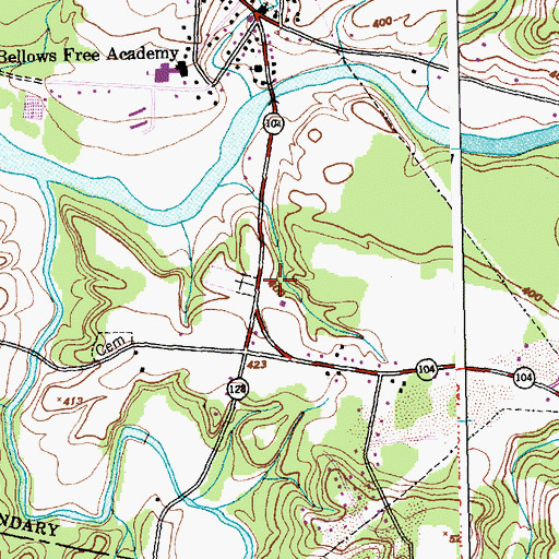 Topographic Map of Fairfax Post Office, VT
