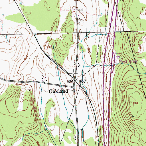 Topographic Map of Fairchild Cemetery, VT