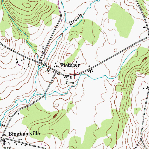 Topographic Map of Fletcher Union Church, VT
